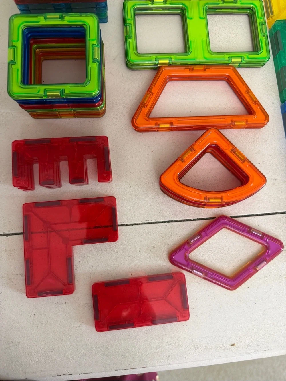 Colorful Magnetic Building Tiles Set for Kids - Multicolor
